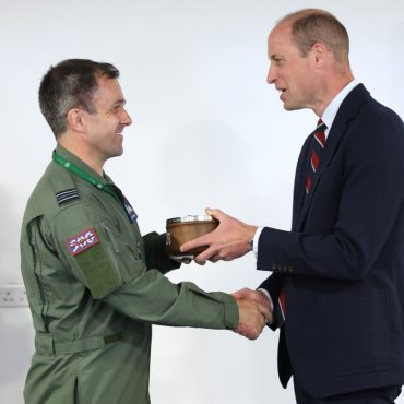 William reunited with flying instructor on nostalgic return to RAF base