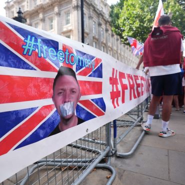 Tommy Robinson arrested under anti terror laws following film complaint