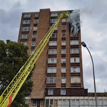 More than 70 firefighters tackling blaze at tower block