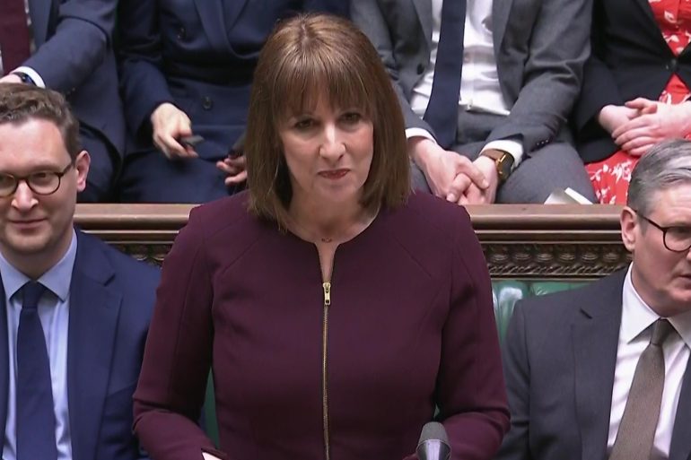 Economic growth forecast halved as Reeves blames global instability