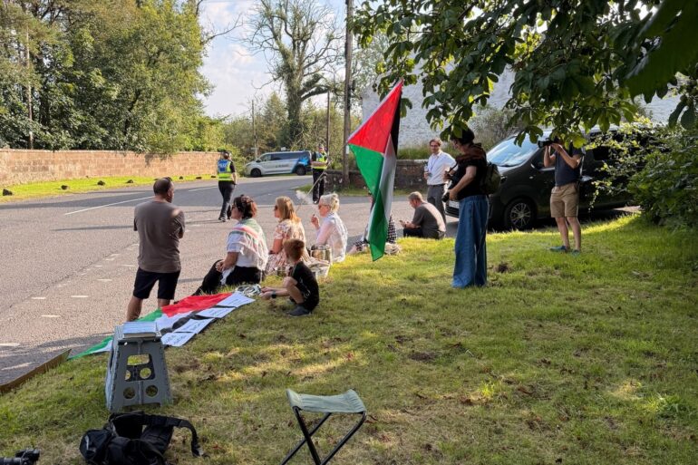 JD Vance Greeted By Palestine Protesters As He Begins Holiday In Scotland