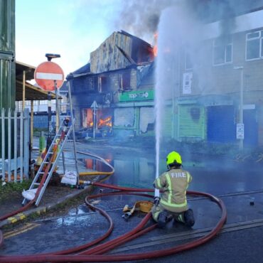 Firefighters Battling Large Blaze At West London Warehouse