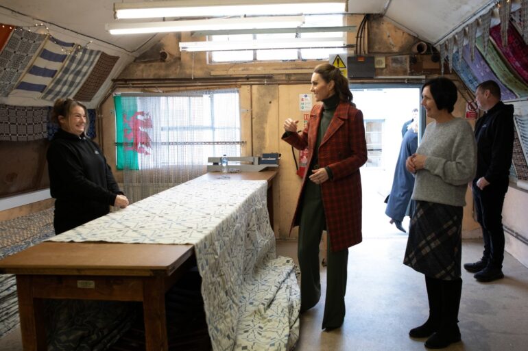Kates Needlework Praised In Woollen Mill Visit